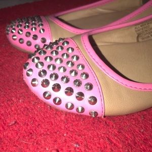 Hot Pink Studded Flats